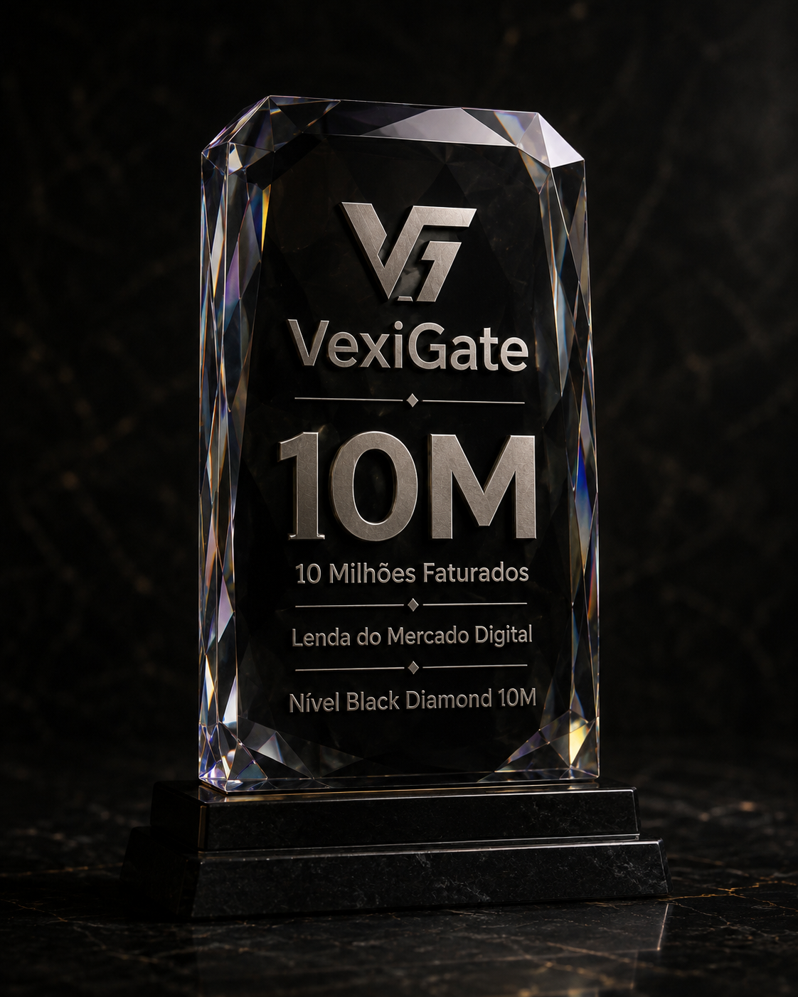 Troféu VexiGate Prism 10M Nível Black Diamond