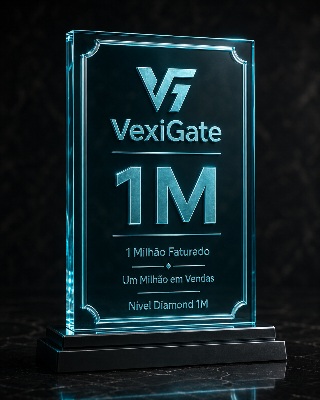 Placa VexiGate Cyan Glass 1M Nível Diamond