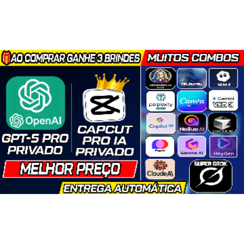 CHAT GPT-5 PLUS - 3x MAIS LIMITE